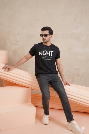 Men's Black Graphic T-shirts
