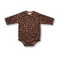 Baby black overalls and leopard print bodysuit set
