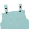 Newborn baby romper 0 months to 24 months and pocket on the front side
A pastel blue newborn romper with button-on-shoulder straps and front pockets, displayed against a light background with orange and green design elements. The text highlights features like 'Button on Shoulder,' 'Pockets,' and 'New Arrivals.' The brand name 'Palm and Pale' and the website 'palmandpale.com' are also visible. The tagline reads 'Sunny styles for little smiles.'