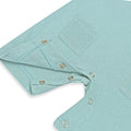 Newborn baby romper 0 months to 24 months and pocket on the front side and snap button on legs for opening 
A pastel blue newborn romper with button-on-shoulder straps and front pockets, displayed against a light background with orange and green design elements. The text highlights features like 'Button on Shoulder,' 'Pockets,' and 'New Arrivals.' The brand name 'Palm and Pale' and website 'palmandpale.com' are also visible. The tagline reads 'Sunny styles for little smiles.'
